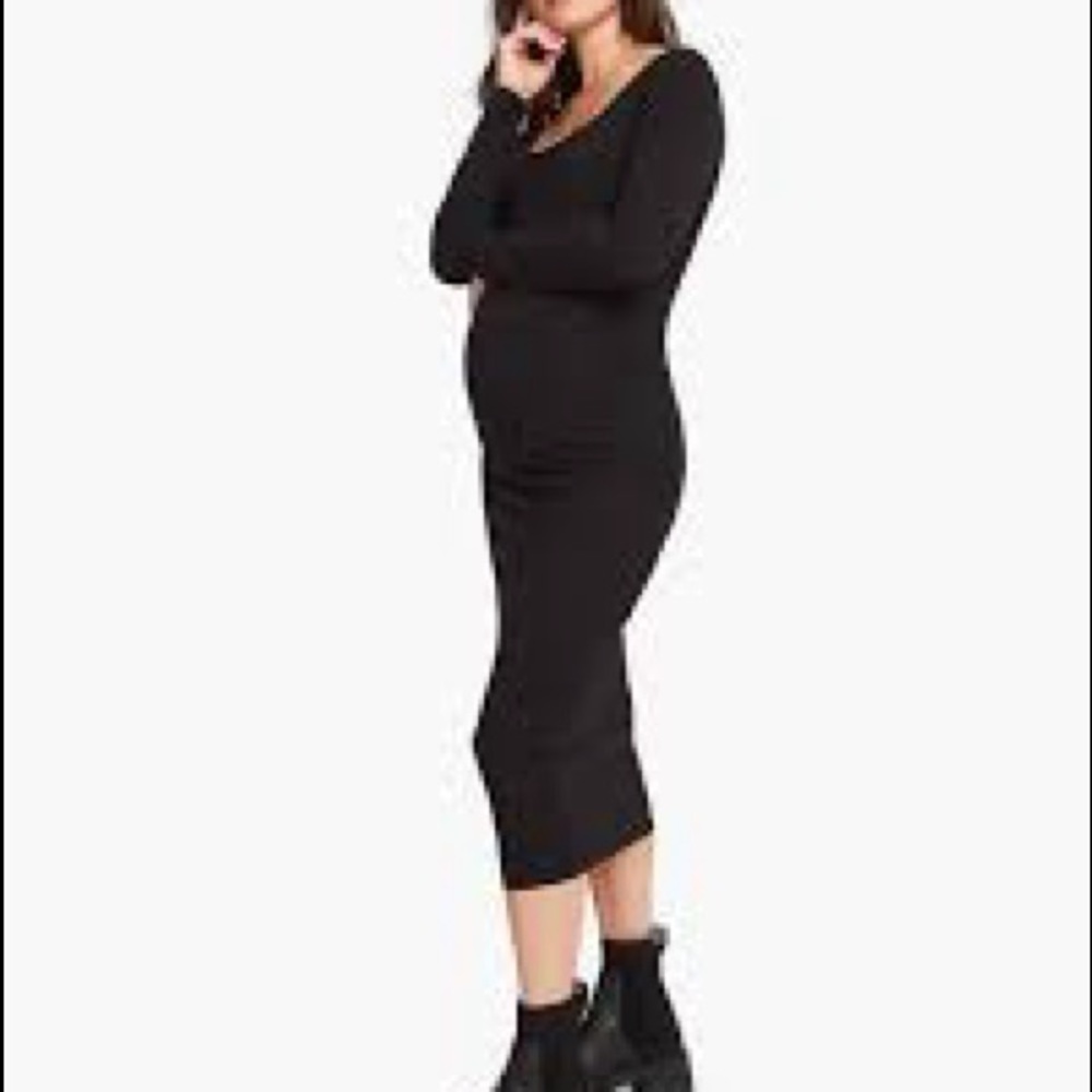 Hatch The Longsleeve Body Dress, Black, XS
